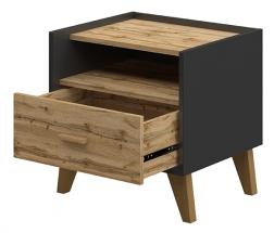 Тумба прикроватная  Сканди Графит МН-036-28 (1) Тумба прикроватная  Сканди Графит МН-036-28 (1)