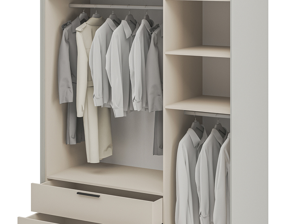 Шкаф для одежды  Модена Жемчуг МН-048-13-Ц2