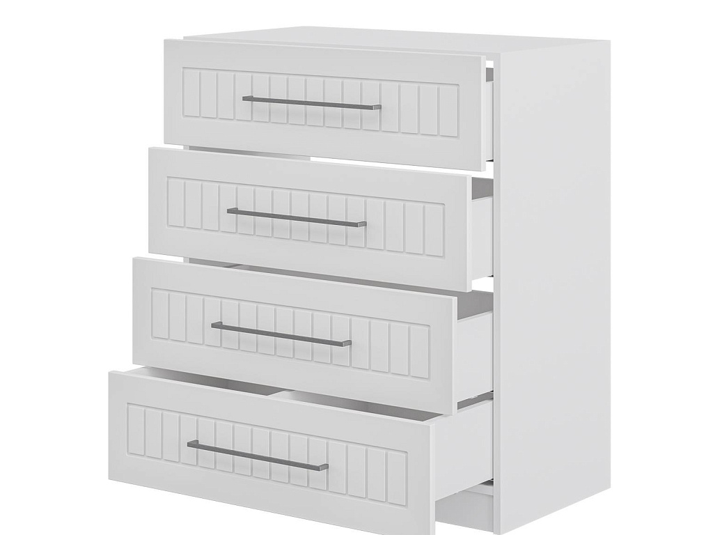 Шкаф ОТИС (Белый, МДФ, вертикальная фрезеровка) Шкаф ОТИС (Белый, МДФ, вертикальная фрезеровка)