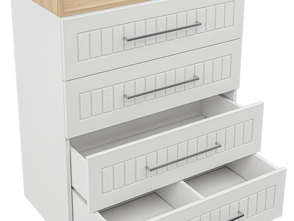 Отис (Белый, МДФ, вертикальная фрезеровка)