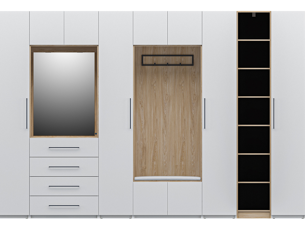 Шкаф ОТИС (Белый, ЛДСП) Шкаф ОТИС (Белый, ЛДСП)