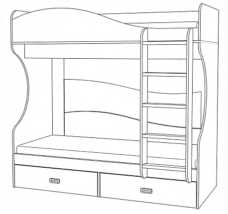 Кровать двухъярусная  Комби Капучино МН-211-06