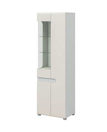 Шкаф с витриной  Леонардо Кашемир МН-026-01-C1 Шкаф с витриной  Леонардо Кашемир МН-026-01-C1