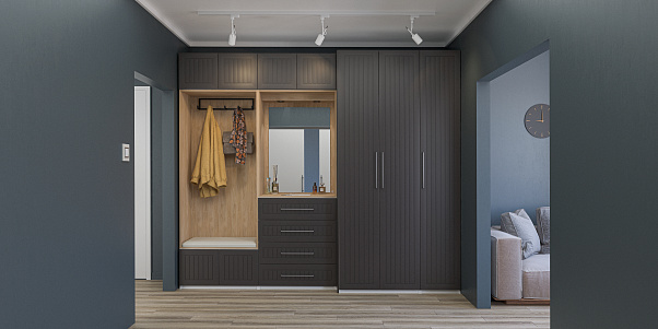 Отис (Графит, МДФ, вертикальная фрезеровка)