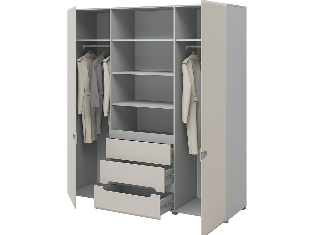 Шкаф для одежды  Леонардо Кашемир МН-026-09-С1