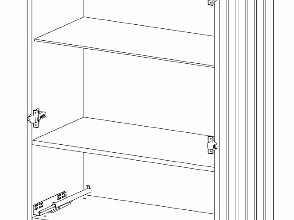 Шкаф комбинированный  Лоренсо Белый МН-043-01