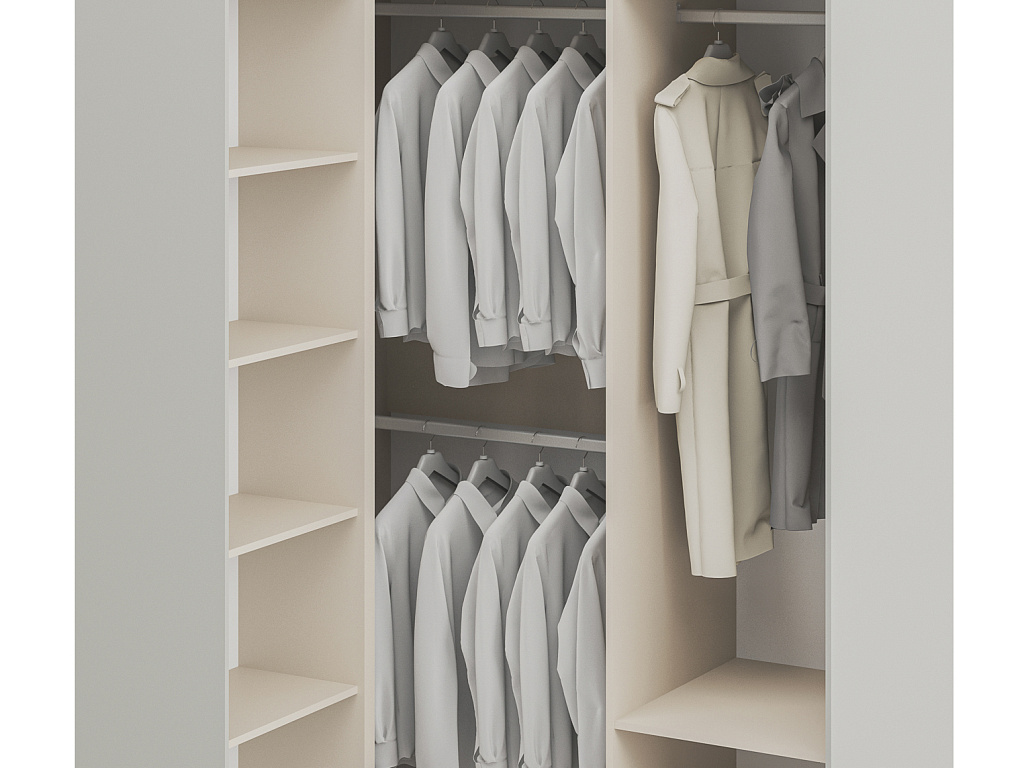 Шкаф для одежды  Модена Жемчуг МН-048-15-Ц2